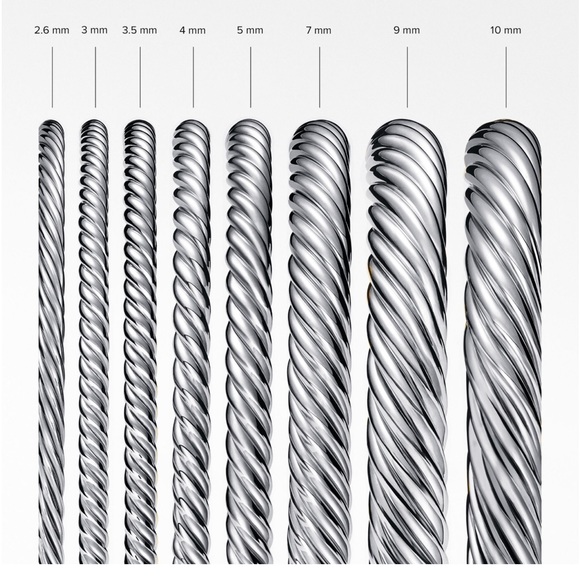 EUC DAVID YURMAN 10 mm Black Aluminum Renaissance Cable Bangle - Picture 4 of 10